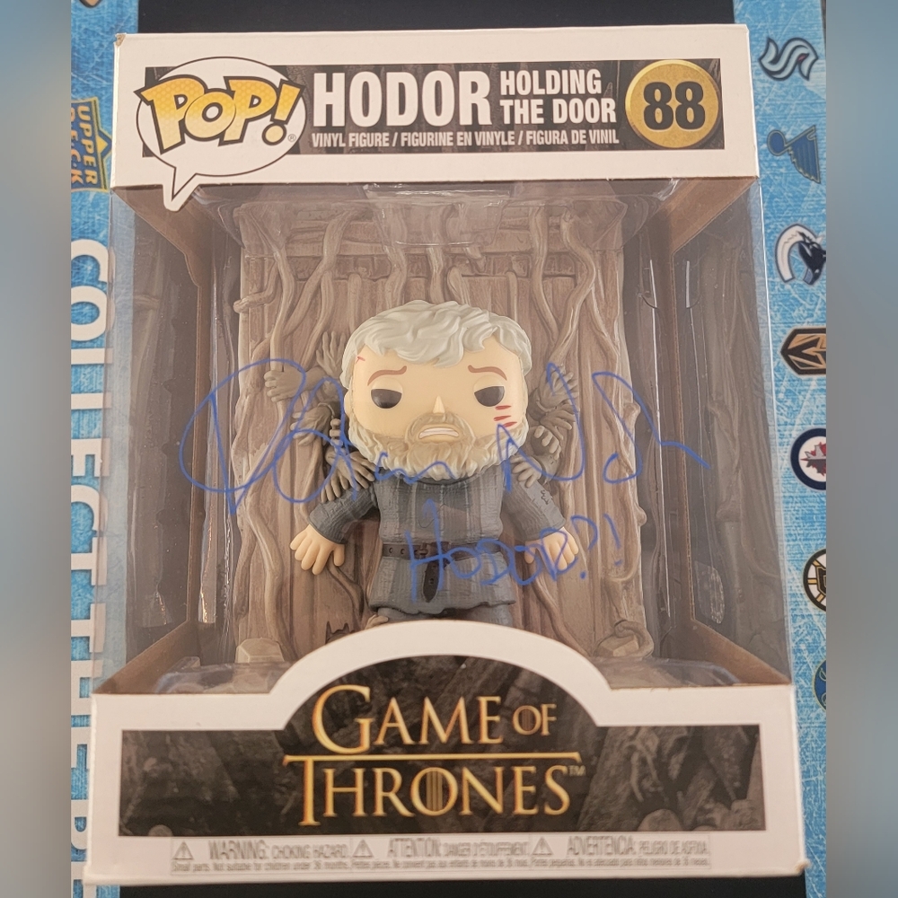 Kristian Nairn signed Game Of Thrones Hodor Holding the Door 6" Funko Pop #88